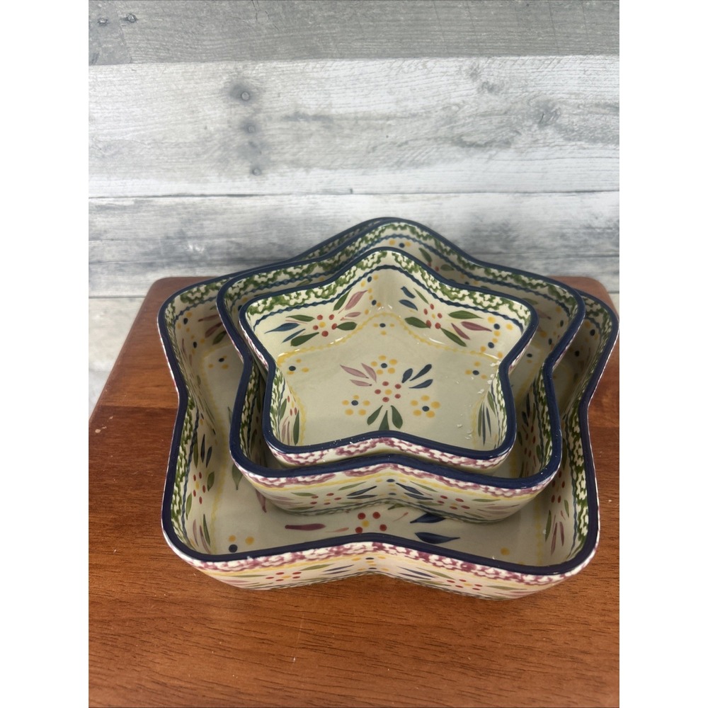 Temp-Tations By Tara 3 Confetti Nested Star Shaped Bowls
